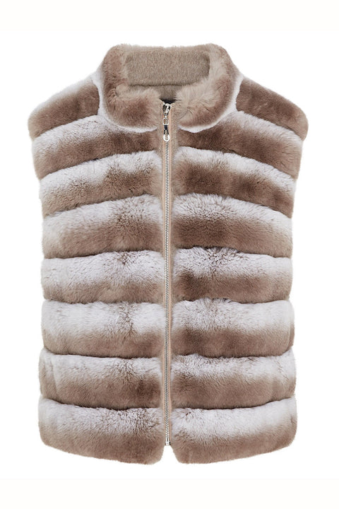 Rexkaninchenfell-Gilet