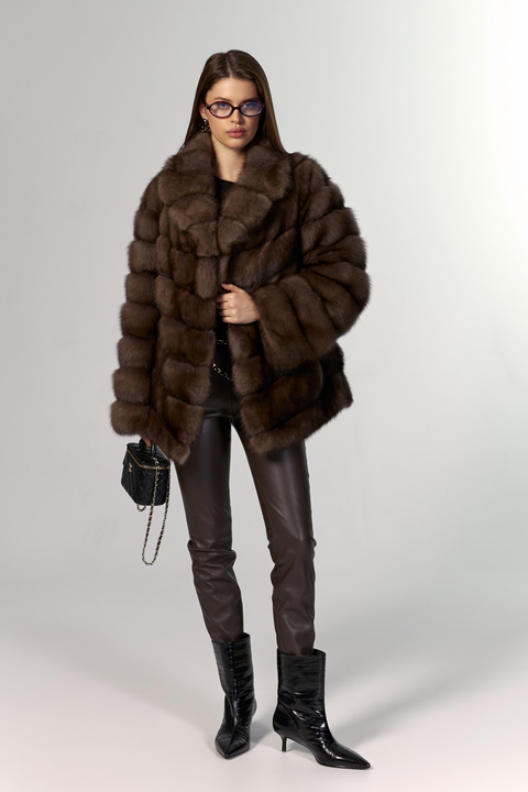Luxury sable fur outerwear for sophisticated women’s style.