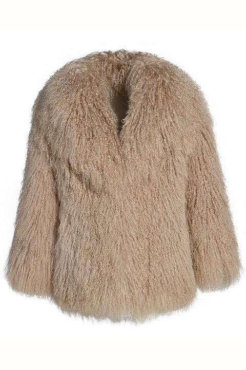 Cappotto mongolo beige