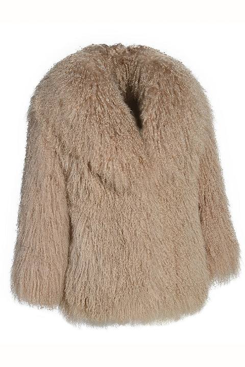 Cappotto mongolo beige