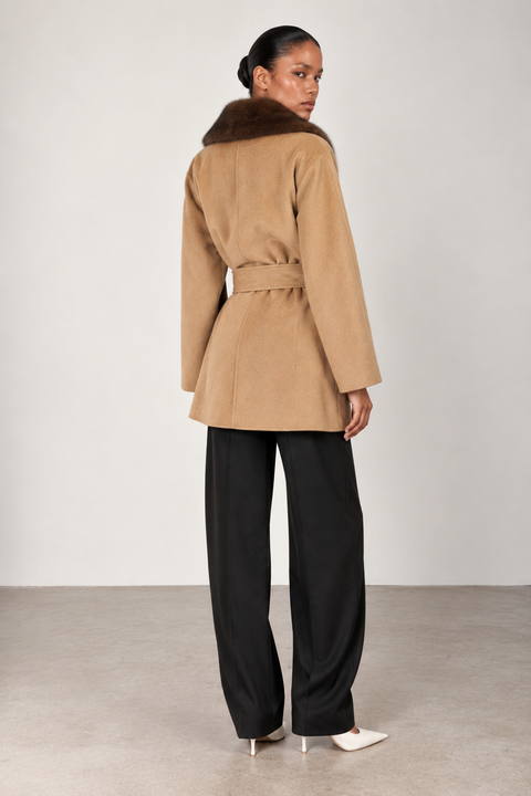 Cashmere and Mink Fur Coat