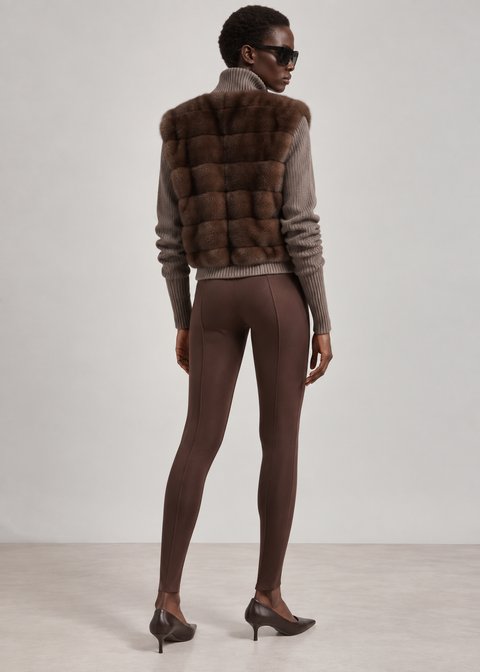 Chaqueta de cachemir y visón