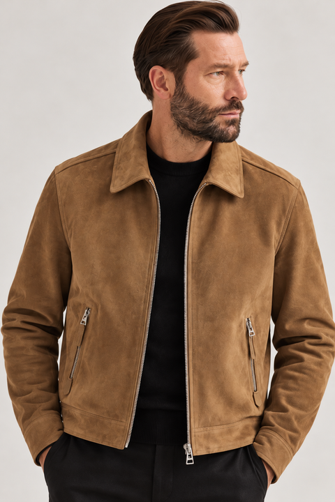 Herrenjacke aus echtem Lammleder