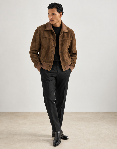 Herrenjacke aus echtem Lammleder