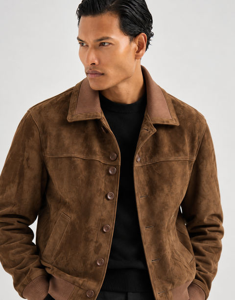 Herrenjacke aus echtem Lammleder