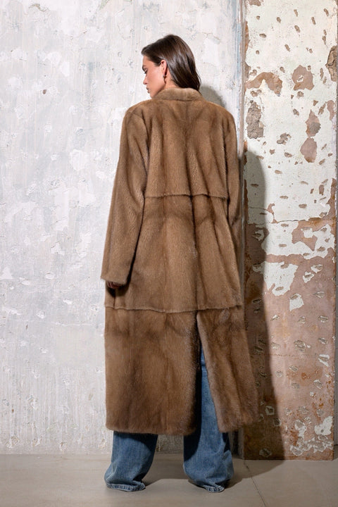 Long Belted Mink Coat