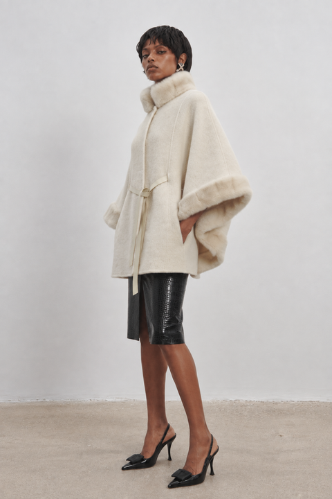 Cashmere Cape with Mink