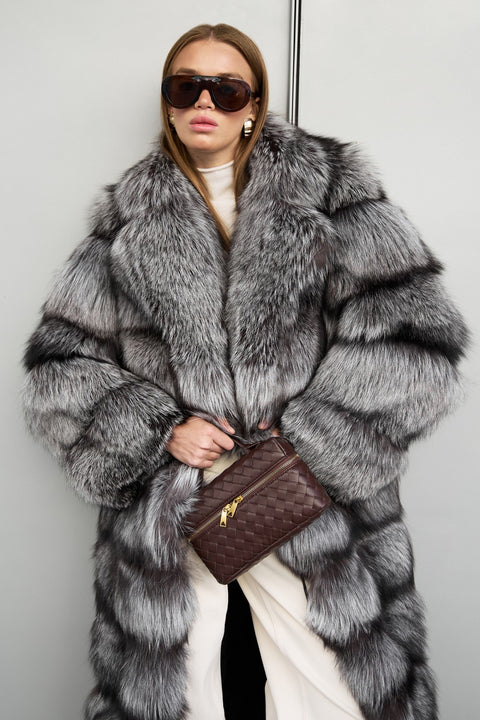 Long Fox Fur Coat