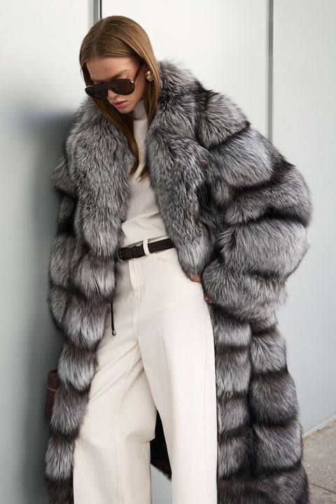 Long Fox Fur Coat