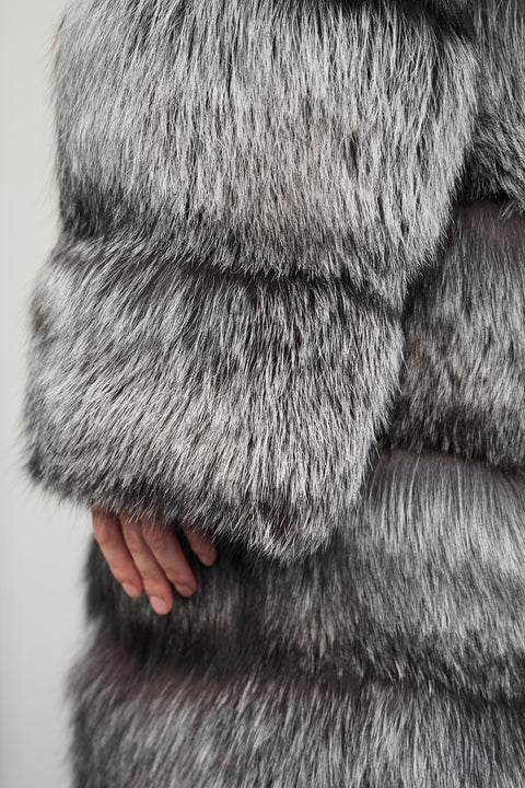 Long Fox Fur Coat