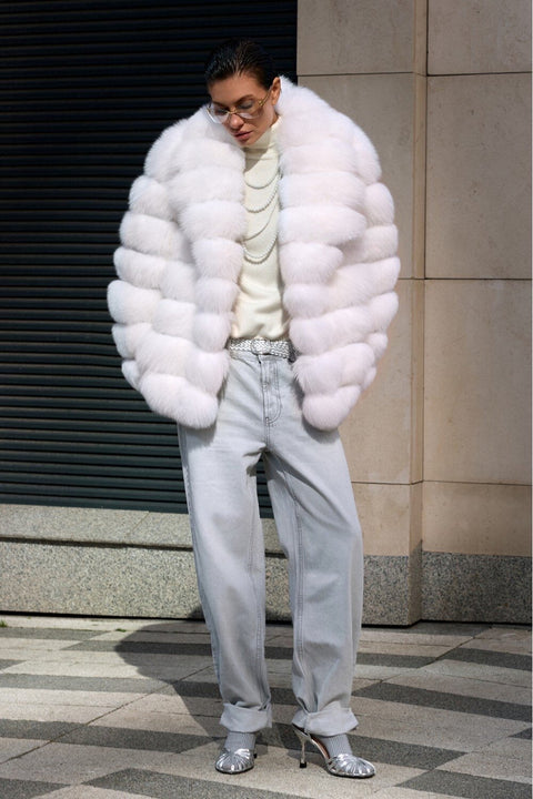 White Fox Fur Coat