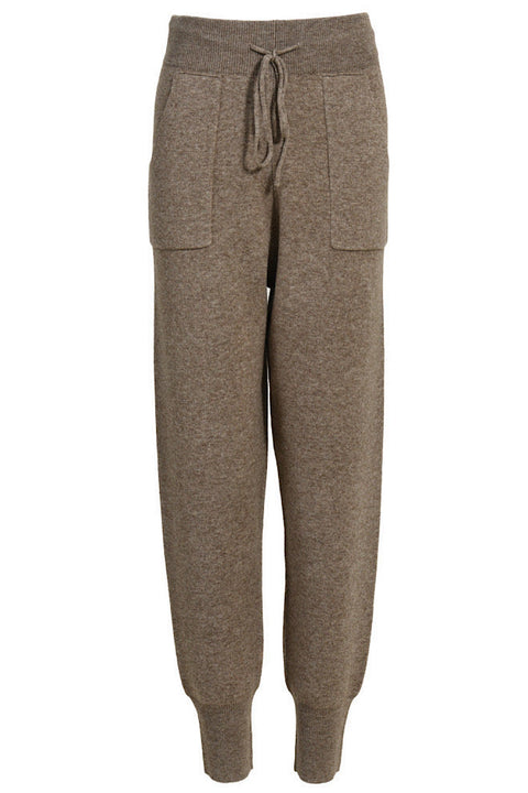 Taupe Wool-Blend Tracksuit Set