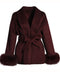 Burgundy Short Cashmere Coat