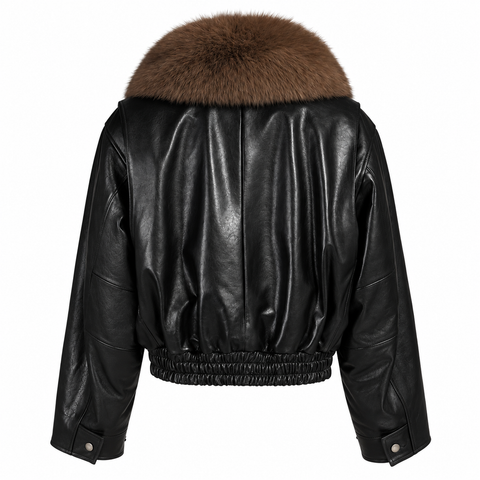 Leather Jacket with Fur