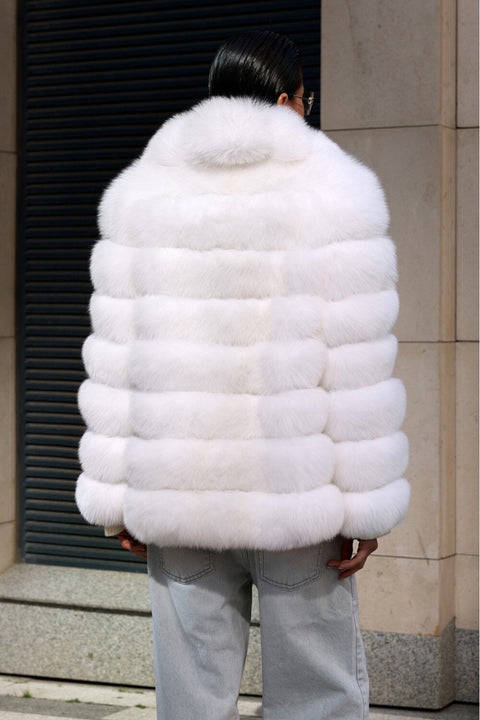 White Fox Fur Coat
