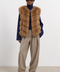Gilet in volpe senza maniche