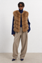 Gilet in volpe senza maniche