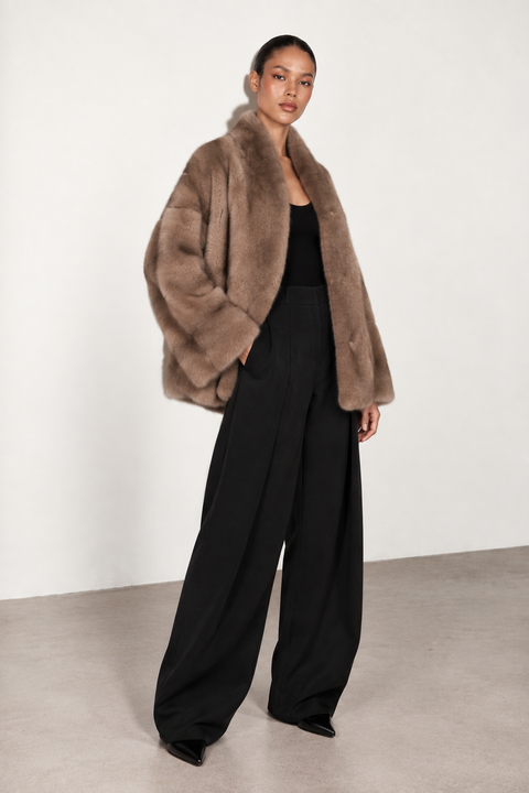 Genuine Mink Fur Coat
