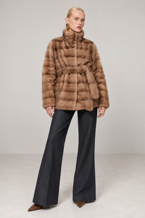 Genuine Mink Fur Coat