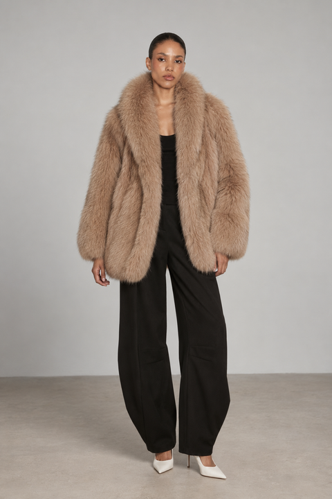 Brown Fox Fur Coat