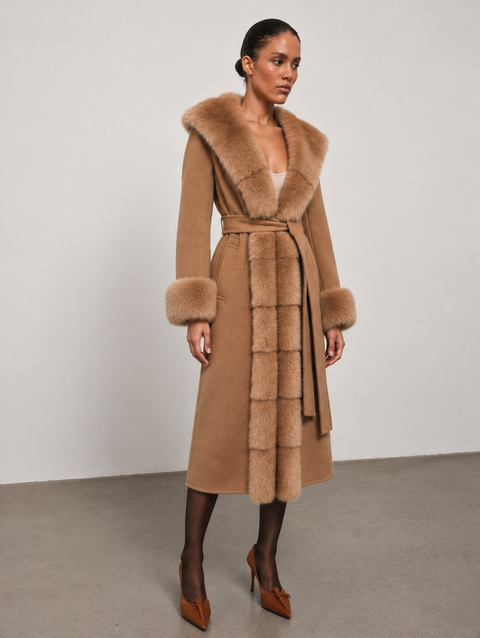 Hooded Cashmere Mink Coat