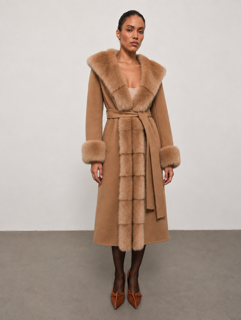 Hooded Cashmere Mink Coat