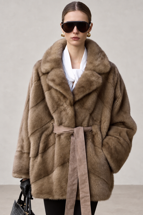 Relaxed Mink Fur Coat