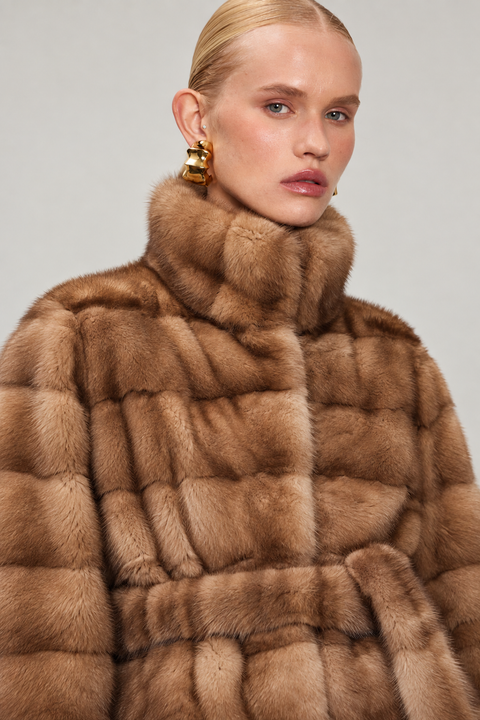 Genuine Mink Fur Coat