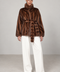 Manteau court en vison brun