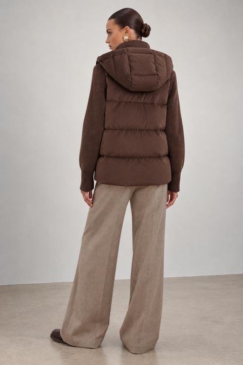 Hooded Cashmere and Mink Jacket