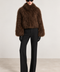 Manteau court en fourrure mongole