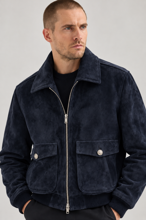 Veste en véritable peau d’agneau