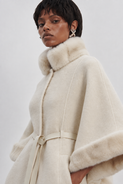 Cashmere Cape with Mink