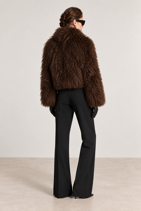 Manteau court en fourrure mongole
