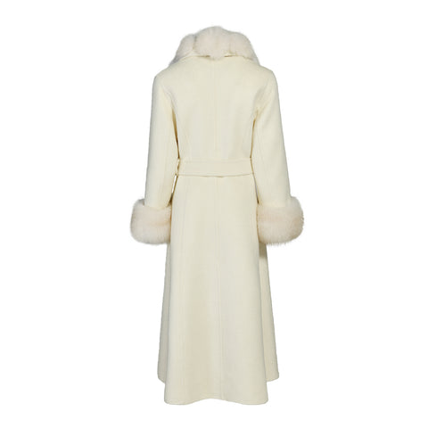 Cashmere Coat with Fur