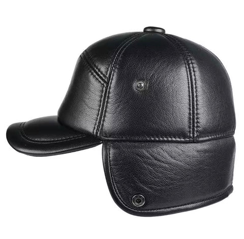 Men Cowhide Leather Hat