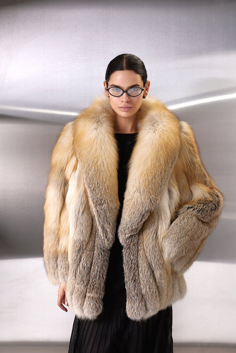 Gold Fox Fur Coat