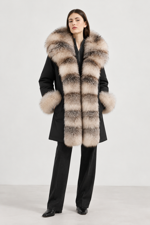 Parka forrada a pelo de raposa