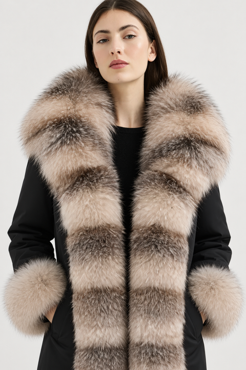 Parka forrada a pelo de raposa