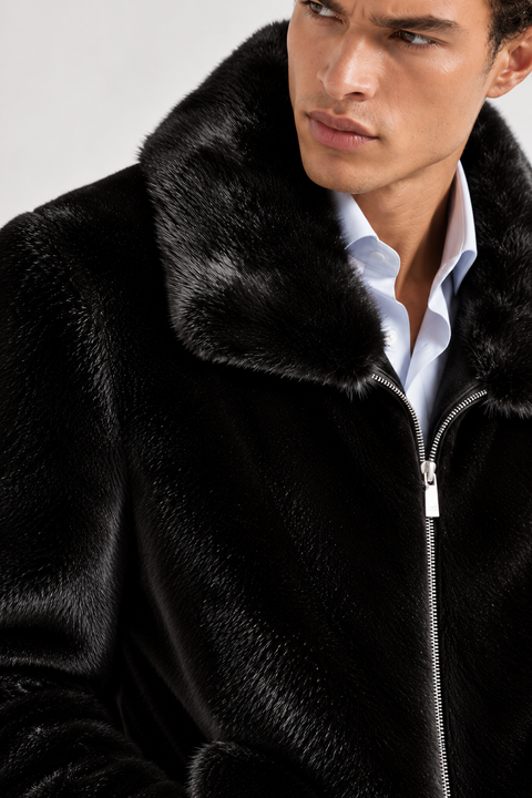 Echte Herrenjacke aus Vollmink