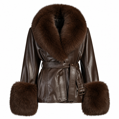 Allegra schwarze Lederjacke