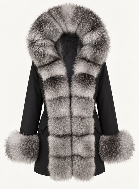 Parka forrada de piel de zorro