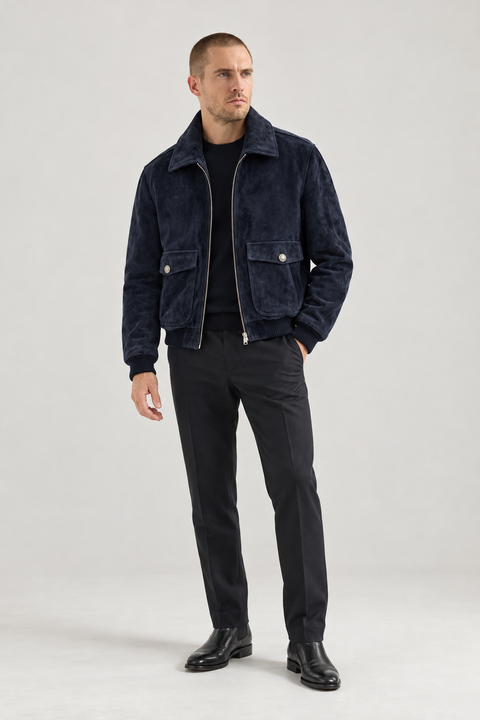 Veste en véritable peau d’agneau