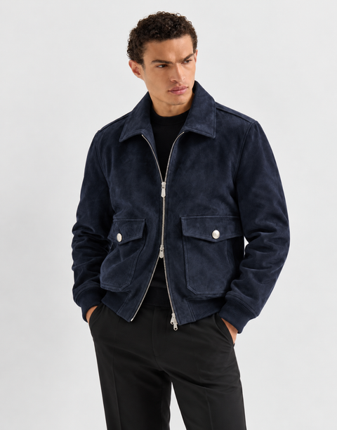 Veste en véritable peau d’agneau
