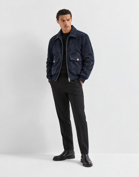 Veste en véritable peau d’agneau