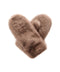 Brown Mink Fur Mittens