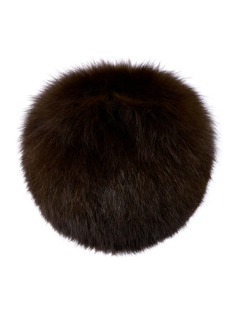 Dark Brown Fox Fur Hat