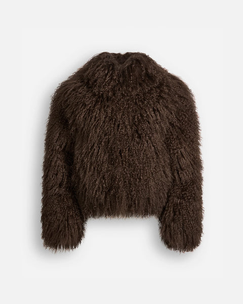 Manteau court en fourrure mongole